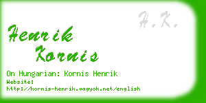 henrik kornis business card